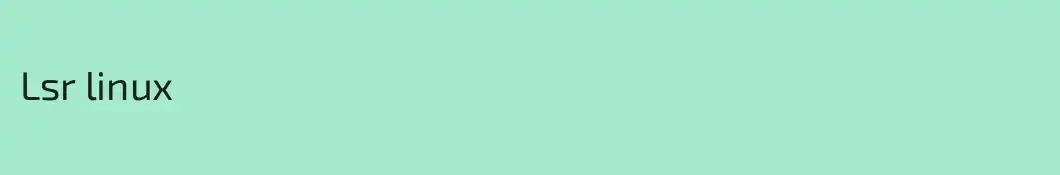 Lsr linux
